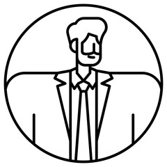 businessman line icon