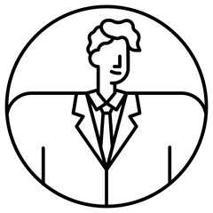 businessman line icon