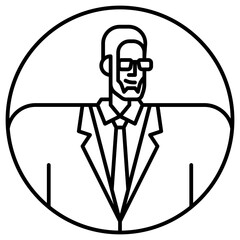 businessman line icon