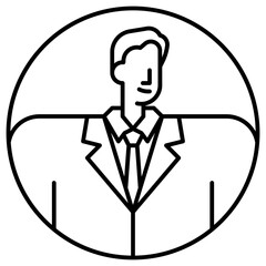 businessman line icon
