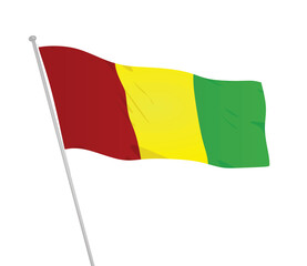 Guinea national flag. vector illustration