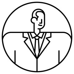 businessman line icon