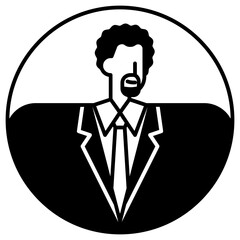 businessman solid icon