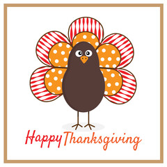 happy thanksgiving greeting card