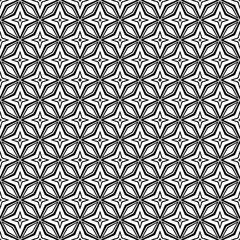 Black and white seamless pattern texture. Greyscale ornamental graphic design. Mosaic ornaments. Pattern template. Vector illustration. EPS10.