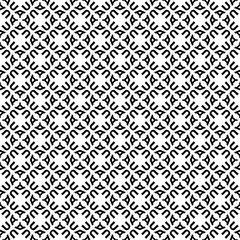 Black and white seamless pattern texture. Greyscale ornamental graphic design. Mosaic ornaments. Pattern template. Vector illustration. EPS10.