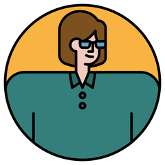 businesswoman line icon