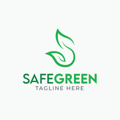 Fototapeta premium letter s - green logo - s + leaf logo - letter mark - monogram - eco friendly - Green Pakistan