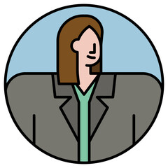 businesswoman line icon