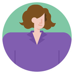 businesswoman flat icon