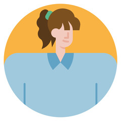 businesswoman flat icon