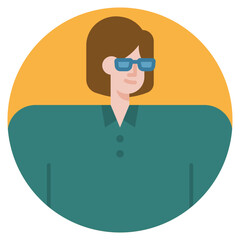 businesswoman flat icon
