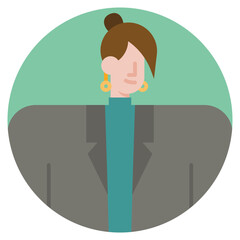 businesswoman flat icon