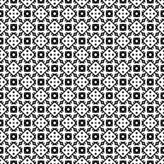 Black and white seamless pattern texture. Greyscale ornamental graphic design. Mosaic ornaments. Pattern template. Vector illustration. EPS10.