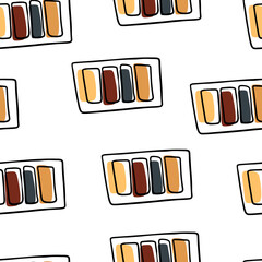 Seamless pattern Doodle color stickers for reminders