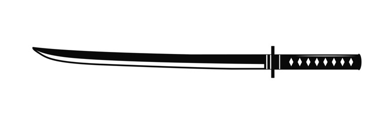 Samurai sword katana vector illustration icon