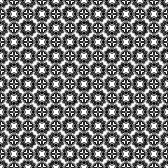 Black and white seamless pattern texture. Greyscale ornamental graphic design. Mosaic ornaments. Pattern template. Vector illustration. EPS10.