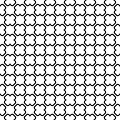 Black and white seamless pattern texture. Greyscale ornamental graphic design. Mosaic ornaments. Pattern template. Vector illustration. EPS10.