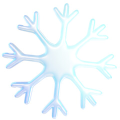 Snowflake 3d render png design.