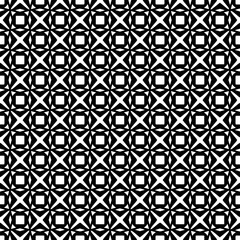 Black and white seamless pattern texture. Greyscale ornamental graphic design. Mosaic ornaments. Pattern template. Vector illustration. EPS10.