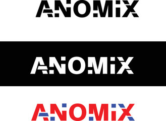ANOMIX, typography letter logo monogram with special charecter font style