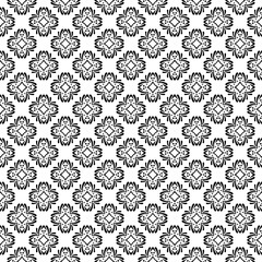 Black and white seamless pattern texture. Greyscale ornamental graphic design. Mosaic ornaments. Pattern template. Vector illustration. EPS10.