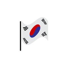 Korea flag icon vector logo design template