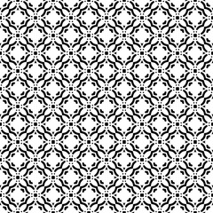 Black and white seamless pattern texture. Greyscale ornamental graphic design. Mosaic ornaments. Pattern template. Vector illustration. EPS10.