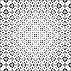 Behang Black and white seamless pattern texture. Greyscale ornamental graphic design. Mosaic ornaments. Pattern template. Vector illustration. EPS10. © Jozsef