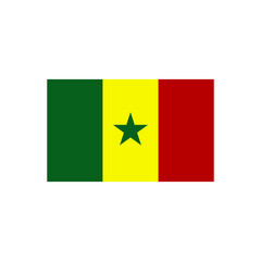 Senegal flag icon vector logo design flat style
