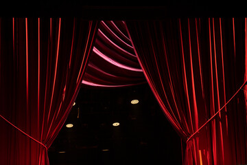 Curtain with space for copy