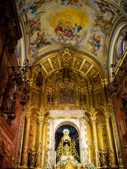 Fototapeta na wymiar Basílica de la Macarena high altar and fresco