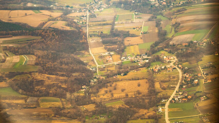 sky aerial shot airplane malta italy clouds