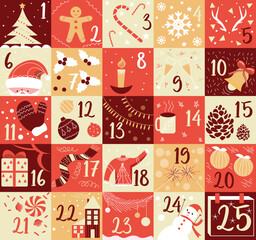 Mockup of beautiful advent calendar