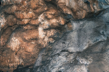 Rock formations view from Inkaya cave. Guzelbahce, Izmir, Turkey