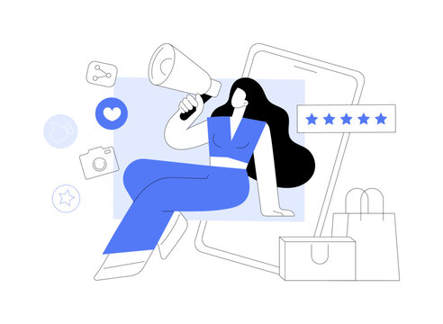 Brand ambassador abstract concept vector illustration.