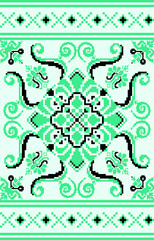 Ethnic Ukrainian geometric pattern. Aztec style embroidery abstract vector illustration.