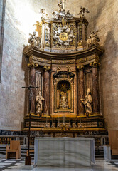 Interior of the Catedral de Santa Maria de Segovia at Segovia, Castilla y Leon, Spain