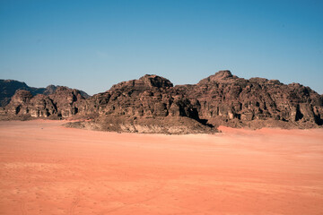 Beatiful view Wadi Rum & Red Planet
