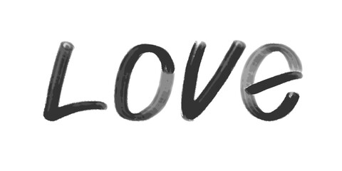 Love typography. Used for invitations to the wedding, greeting cards, flyers. Vector illustration.