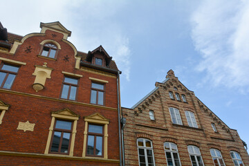 Fototapeta na wymiar House facade in the historic old town of Wismar