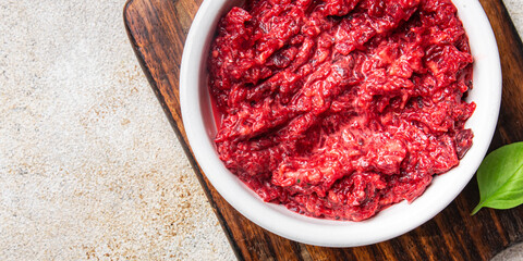 beet salad grate beetroot vegetable grated fresh delicious snack healthy meal food snack diet on the table copy space food background rustic top view keto or paleo diet veggie vegan or vegetarian food