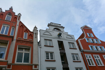 House facade in the historic old town of Wismar