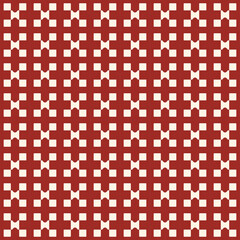 White modern geometric tile on the red color background