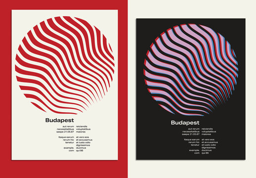 Circle Poster Layout in Swiss Style