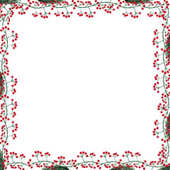 Color square frame Floral december border 