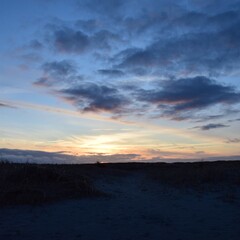 Fototapeta na wymiar Sunset over the wetland