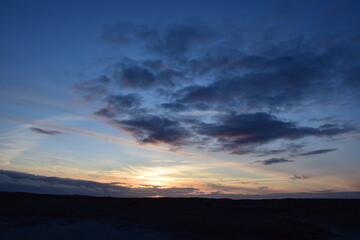 Fototapeta na wymiar Sunset over the marshland