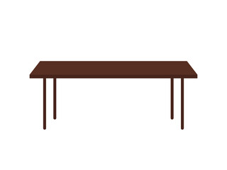 Vector flat style dining table illustration