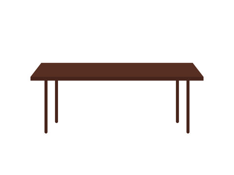 Vector flat style dining table illustration